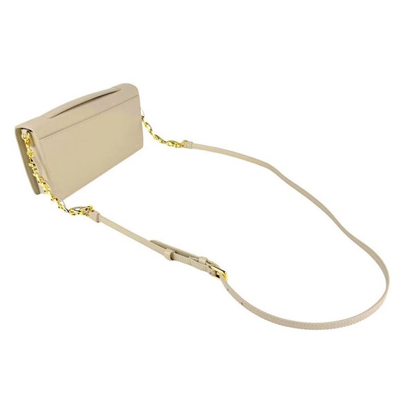 Auth Christian Dior Chain Shoulder Bag Beige/Gold Leather/Metal - z4382 - Picture 10 of 12